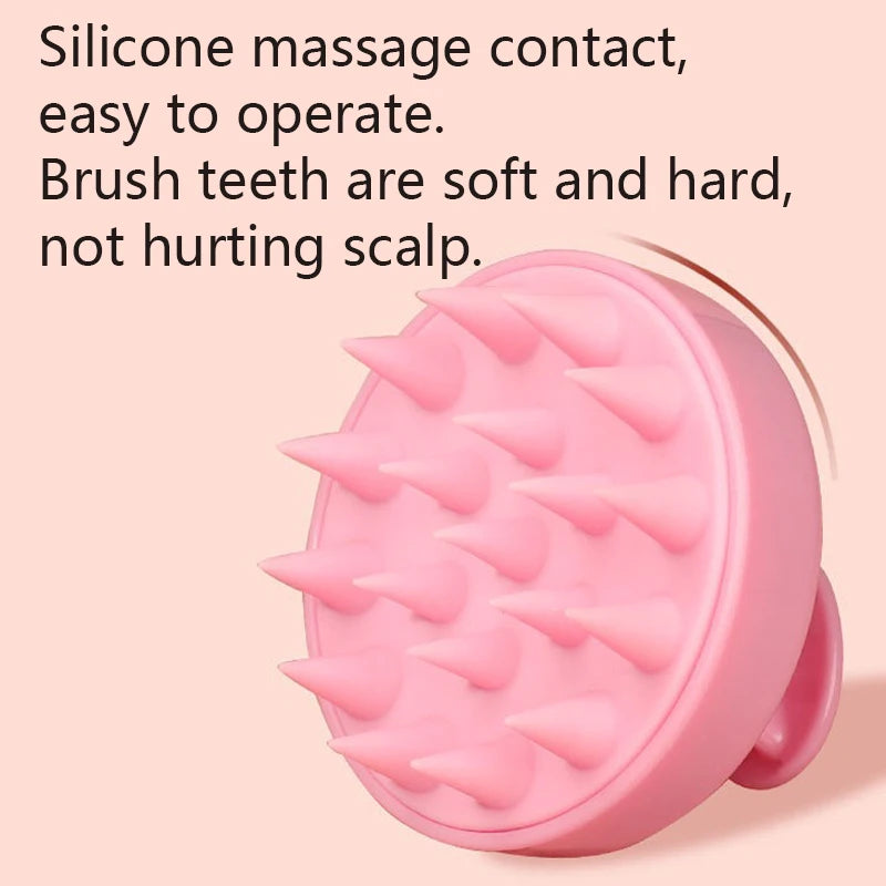 Silicone Scalp Scrubber Hair Shampoo Brush, Head Scrubber Hair Wash Brush Cleansing Dandruff Brush