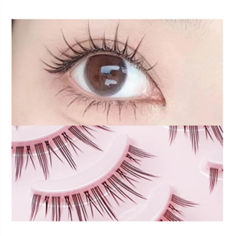 New 5 Pairs Manga Lashe Soft Natural Eyelashes Thick False Eyelashes Demon Eyelashes Daily Dating Makeup Eyelashes Lashes Wispy