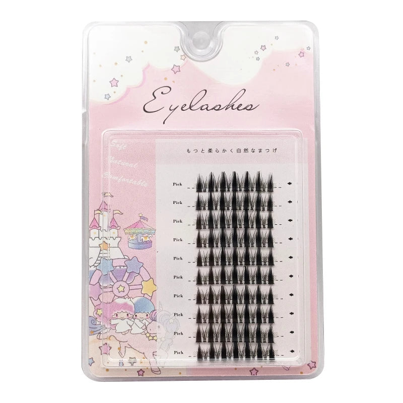 3D New Spikes Eyelashes Fishtail Cluster Eyelashes Personality Eyelash Extension Eyelashes Bundle Professional False Eyelashes