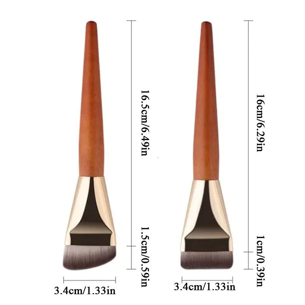 Foundation Brush With Wooden Handle Ultra Thin Flat BB Cream Makeup Brushes Concealer Foundation Natural Look Makeup Tool