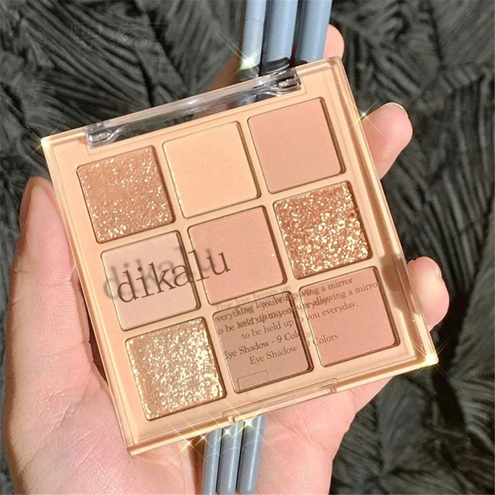 9 Colors All Matte Eyeshadow Palette Eyeshadow Primer Waterproof Glitter Nude Eye Pigment Matte Shimmer Shine Eye shadow Powder