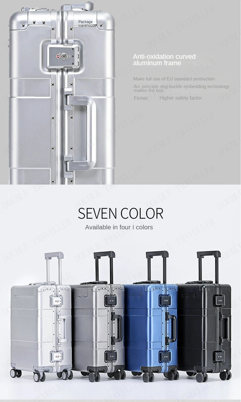 The Latest All Aluminum Travel Luggage High Quality Trolley Suitcase 20 Inch Carry on Luggage Men's and Women's Luggage