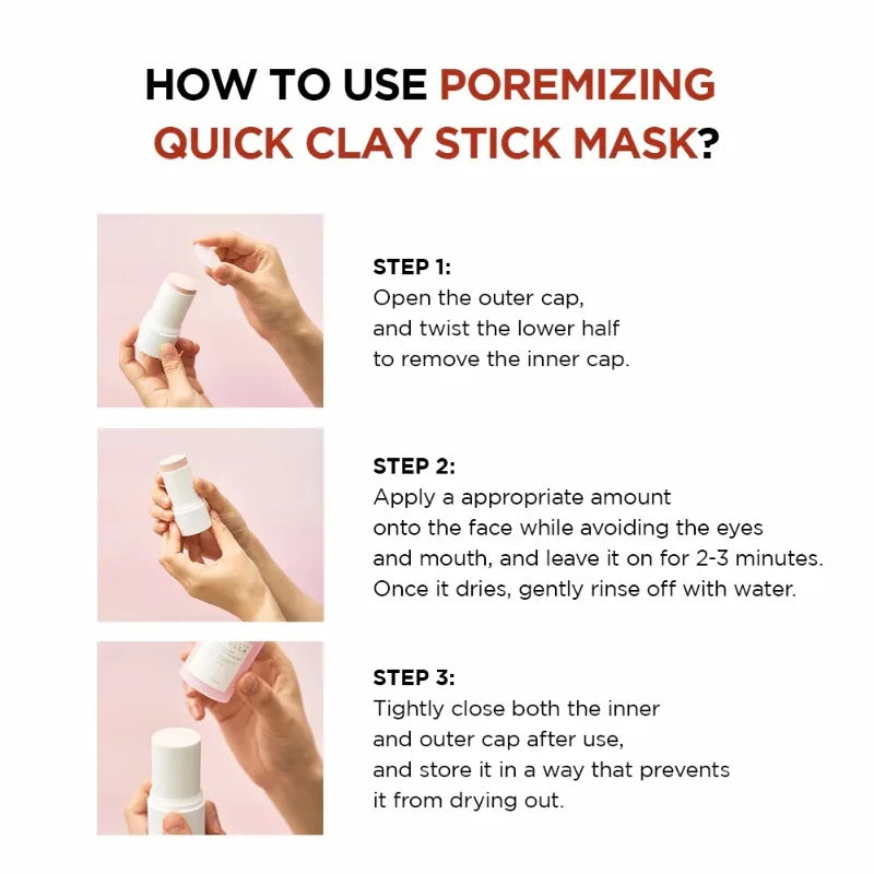 Korean Centella Skincare Pink Salt Essence Toner and Poremizing Quick Clay Stick Mask Beauty Products 2pcs Facial Pore Care Sets