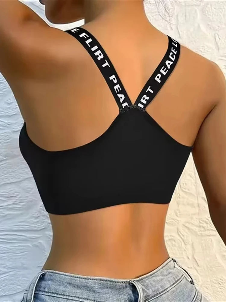 4Pcs Suitable for 40-65kg underwear women without underwire integrated with chest cushion back heart wrap chest fitness yoga