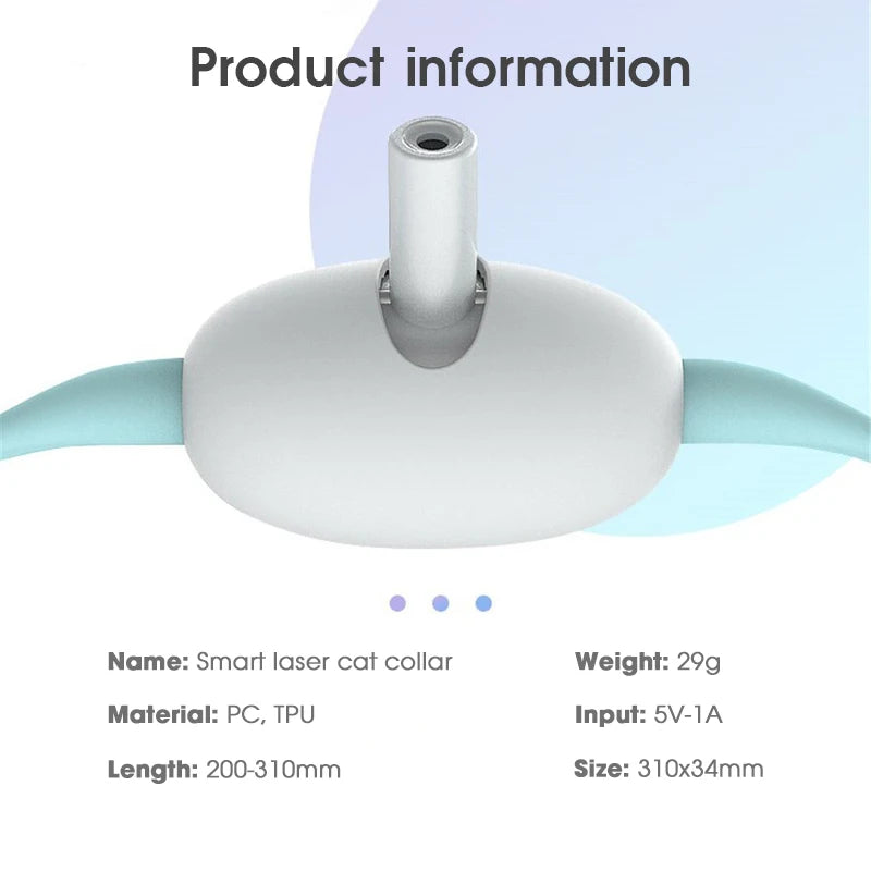Automatic Cat Toy Smart Laser Teasing Cat Collar Electric USB Charging Kitten Amusing Toys Interactive Training Pet Items 2023