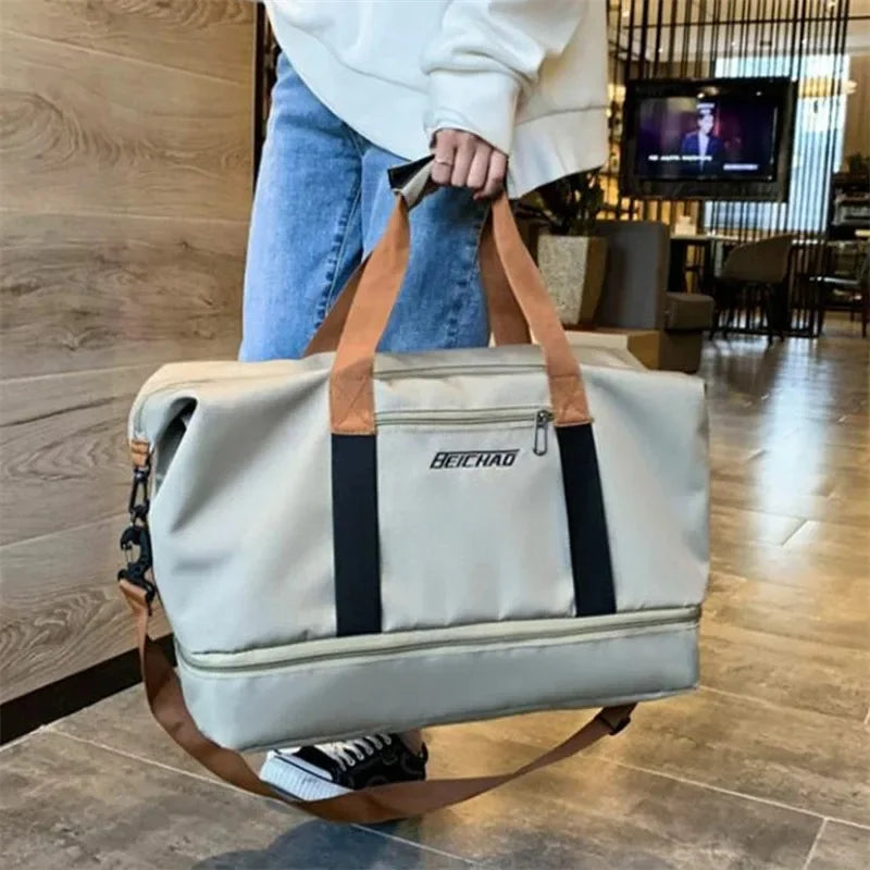 Wet and Dry Separation Sports Yoga Bag Men and Women Travelling Large-capacity Handheld Luggage Bag Travel Bag