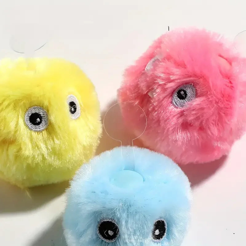 Plush Squeaky Pet Toy Ball, 5.5cm Diameter, Interactive Sound Plaything for Cats & Dogs, Indoor Boredom Relief