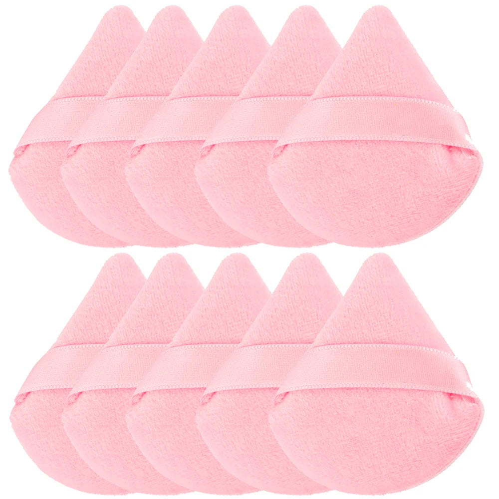 Triangle Velvet Powder Puff 1/2/3/6Pcs Face Mini Make Up Sponges Reusable Washable Cosmetic Eye Beauty Makeup Tool Accessories