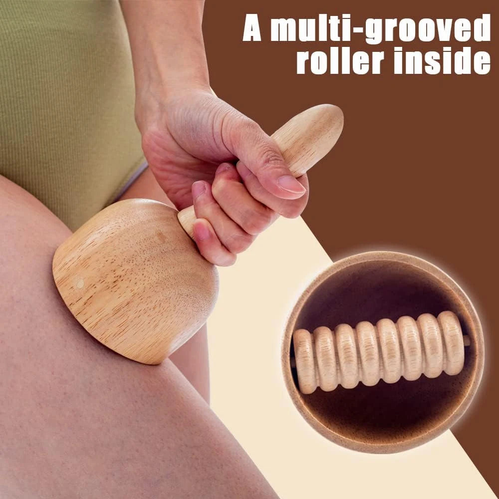 Wood Therapy Massage Roller Stick Wood Massage Cup Wooden Lymphatic Drainage Gua Sha Tool Body Shaping Muscle Massage Relaxation