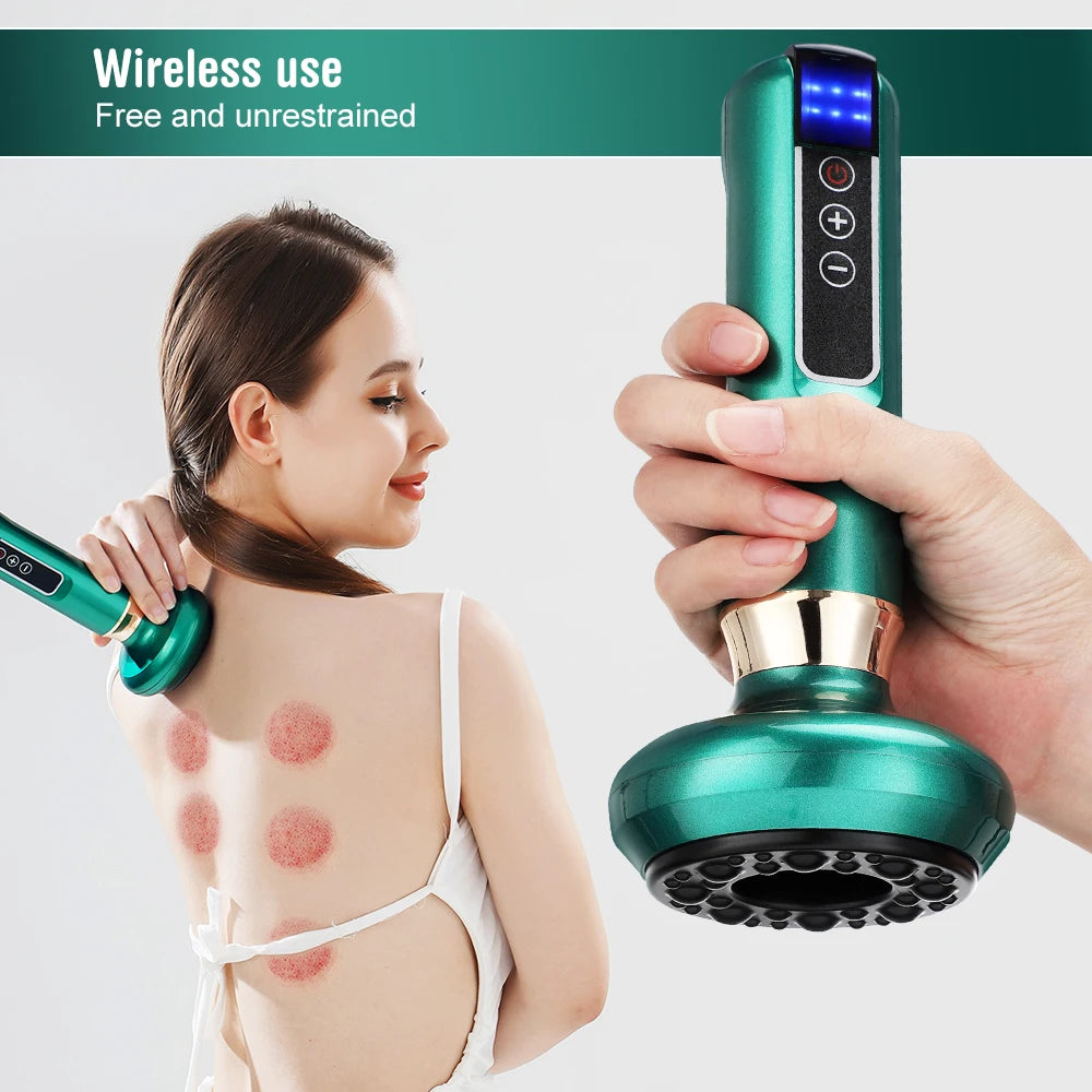 Chinese Electric Suction Vacuum Cupping Anti Cellulite Beauty Massager Glass Jars Anti Cellulite Cupping Vacuum Slimming Guasha
