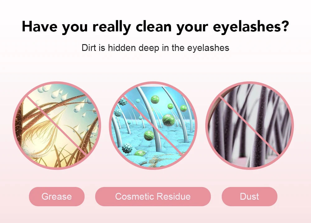 Natuhana 60ml Eyelash Extension Shampoo Mousse False Eyelashes Glue Accessories Lash Cleaning Foam No Stimulation Makeup Tools