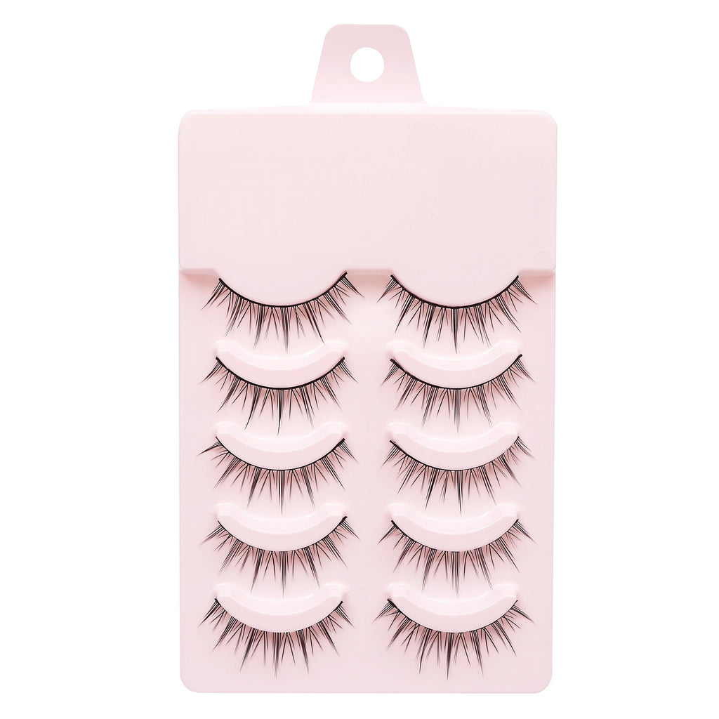 New 5 Pairs Manga Lashe Soft Natural Eyelashes Thick False Eyelashes Demon Eyelashes Daily Dating Makeup Eyelashes Lashes Wispy