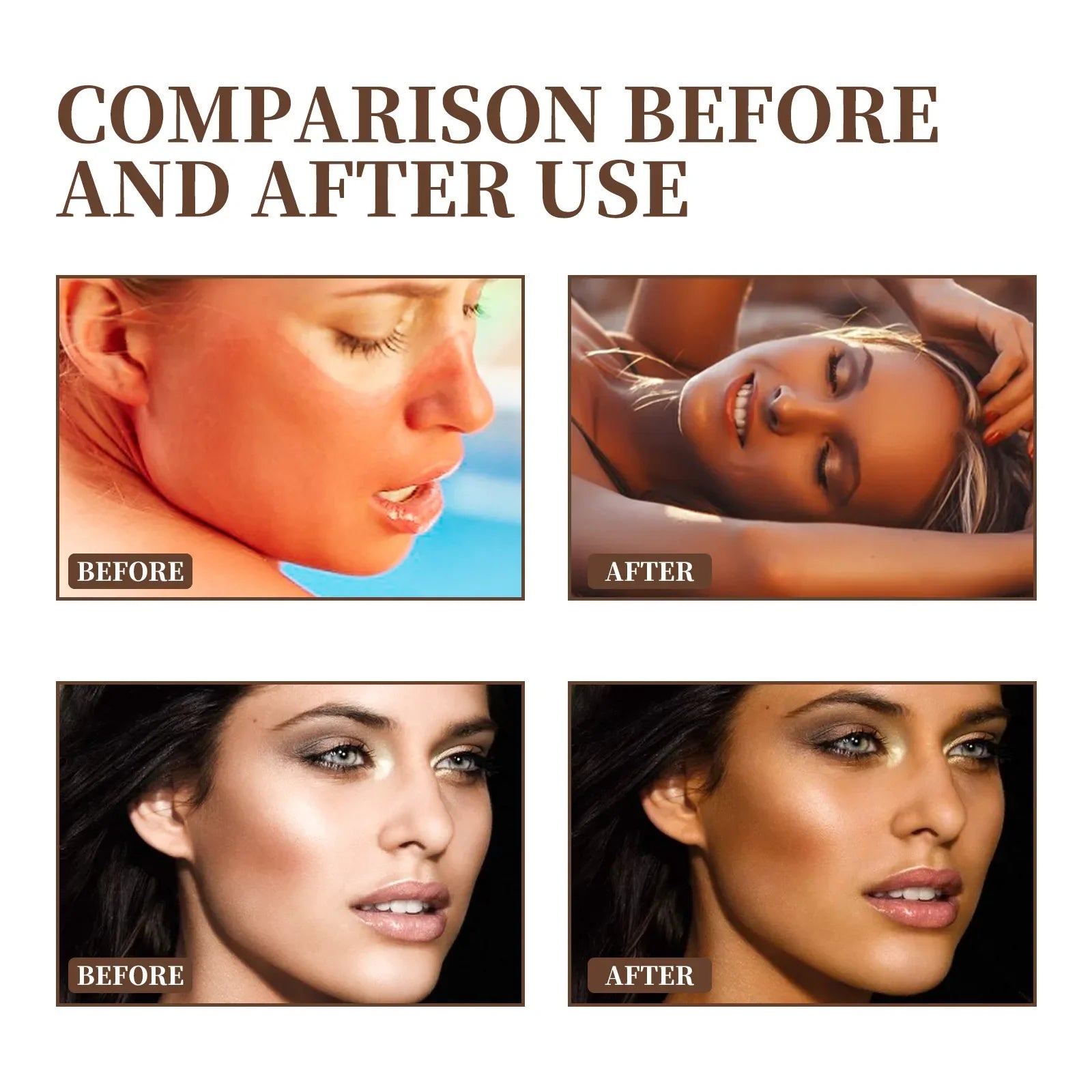 Fake Tan Peptide Serums Liquid Bronze Dark Self Tanning Serum Drops Summer Face Body Bronzing Essence Moisturizing Firming Skin