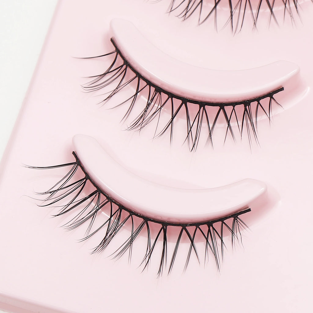 New 5 Pairs Manga Lashe Soft Natural Eyelashes Thick False Eyelashes Demon Eyelashes Daily Dating Makeup Eyelashes Lashes Wispy