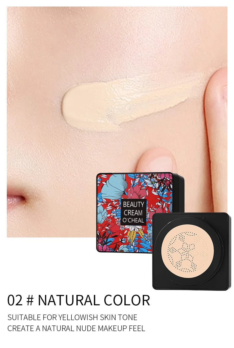 BB Cream Mushroom Head Air Cushion Powder Puff Moisturizing Brightening Foundation Concealer CC Cream Base Makeup Cosmetics