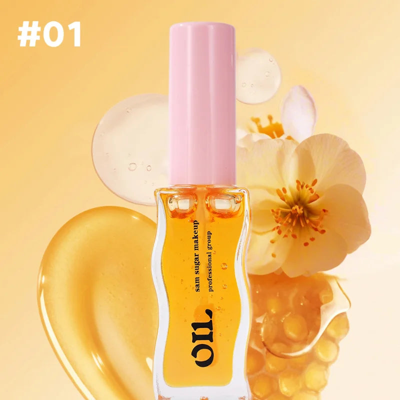 Sheer Pearlescent Mirror Lip Gloss Liquid Lipstick Fruit Honey Infused Lip Oil Reduce Lip Lines Moisturizing Lip Balm Cosmetics