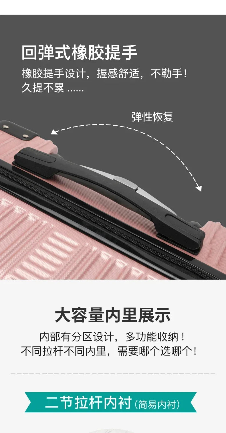 Mini Small 18-Inch Travel Boarding Suitcase Luggage Student Japanese-Style Retro Lightweight Password Trolley Case