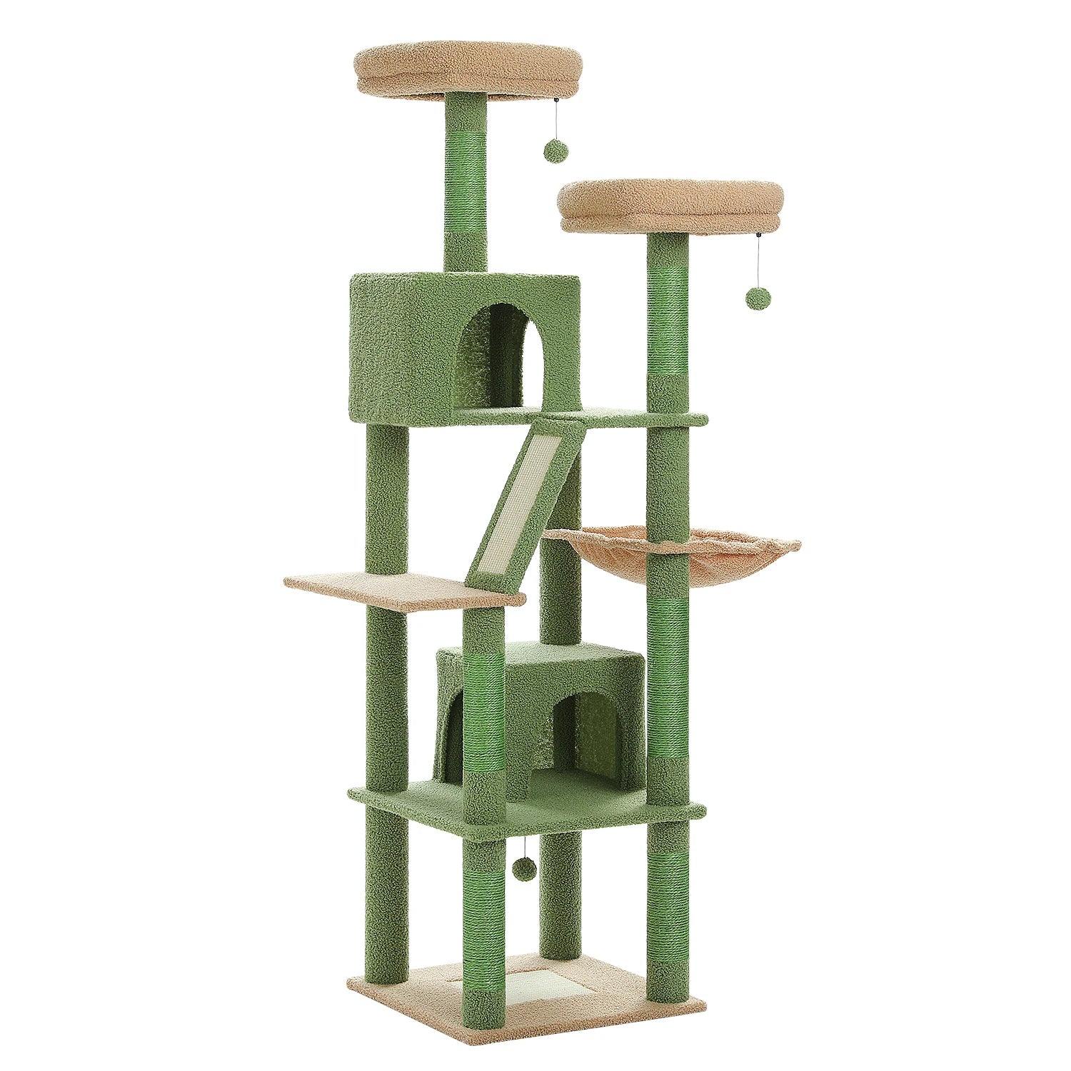 Multi-Level Cat Tree with Scratching Posts, Cozy Condo, Hammock, Large Cat Tower for Indoor Cats, Cat Scratching Board, Cat Toys