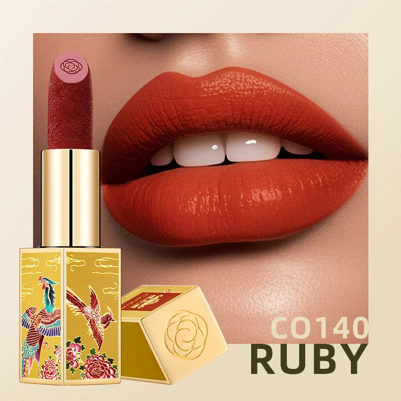 CATKIN Summer Palace Lipsticks Semi-Matte Lipstick Long Lasting for 24H，Lightweight Soft and Ultra Hydrating Lipsticks