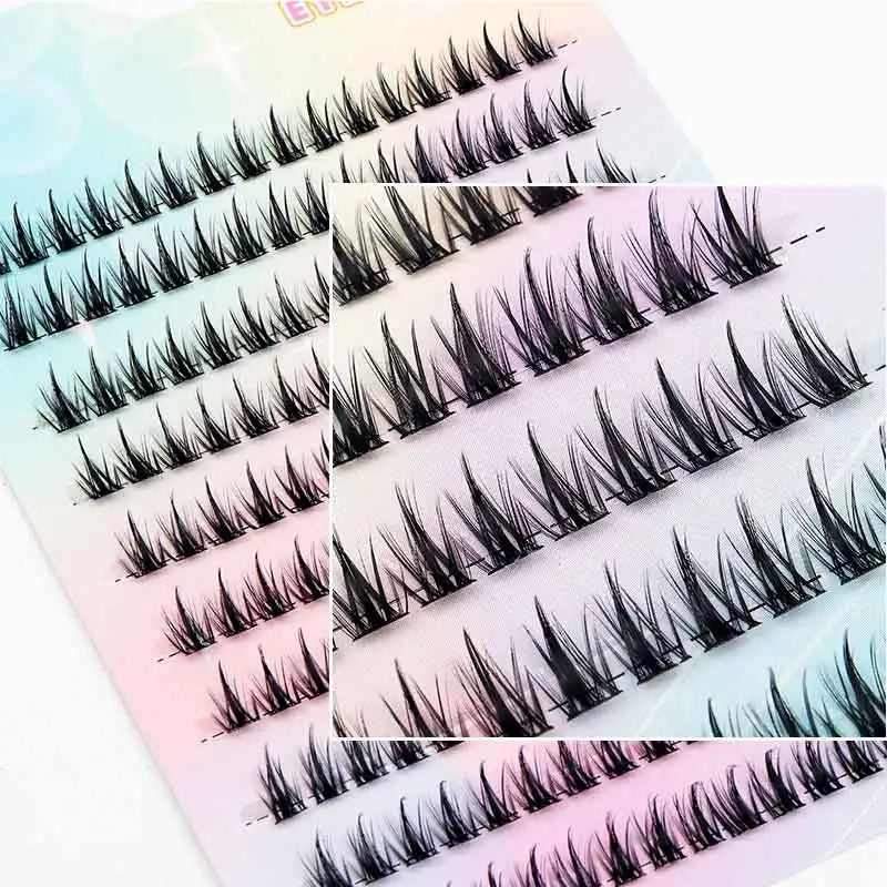 3D New Spikes Eyelashes Fishtail Cluster Eyelashes Personality Eyelash Extension Eyelashes Bundle Professional False Eyelashes