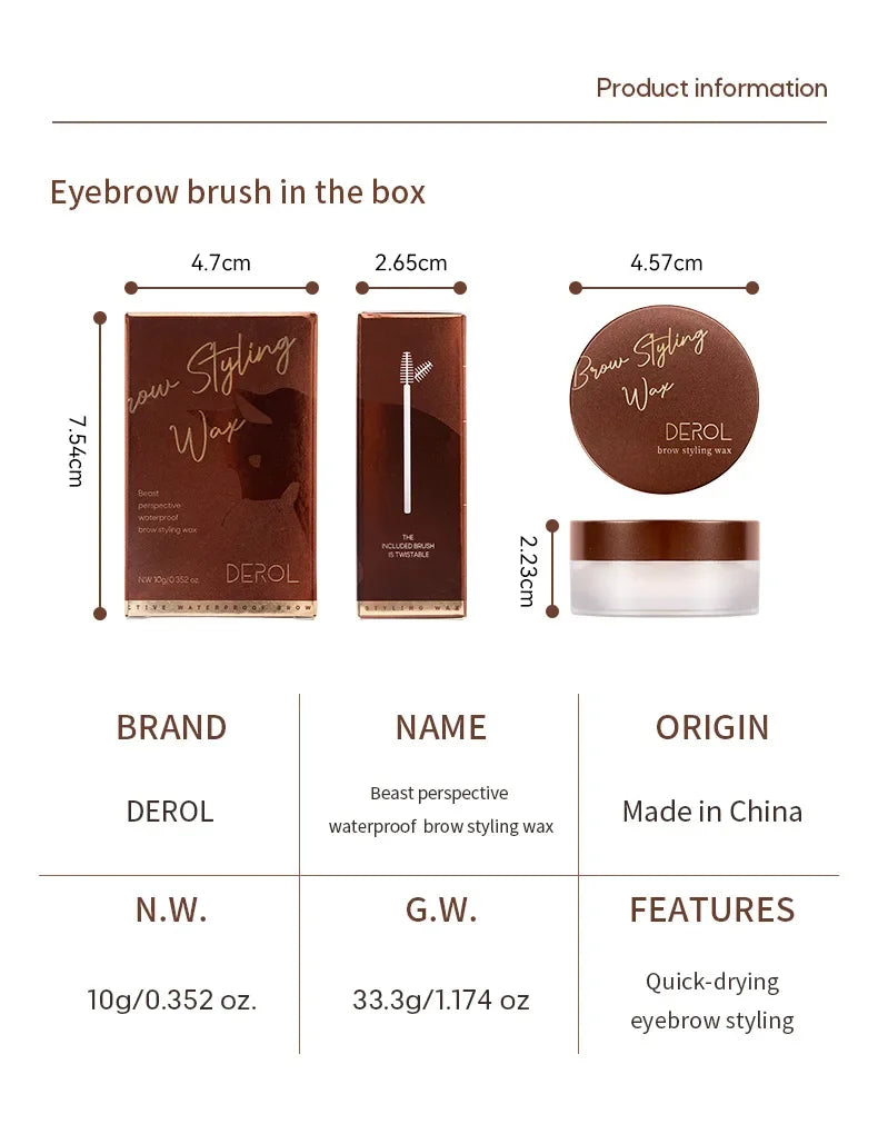 1pcs 3D Eyebrow Styling Cream Makeup Long Lasting Natural Quick-drying Wild Brow Pomade Setting Gel Wax Eyebrow Cosmetics