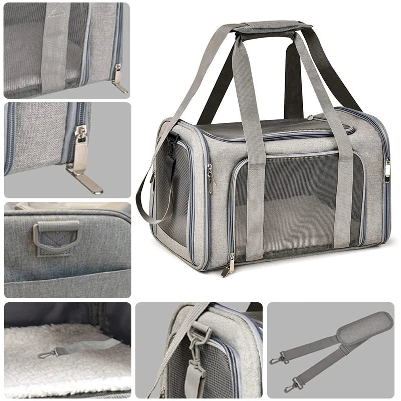 Dog Cat Carrier Bag Pet Puppy Travel Bags Breathable Mesh Small Dog Cat Dogs Outdoor Tent Carrier Outgoing Pets Bag Handbag