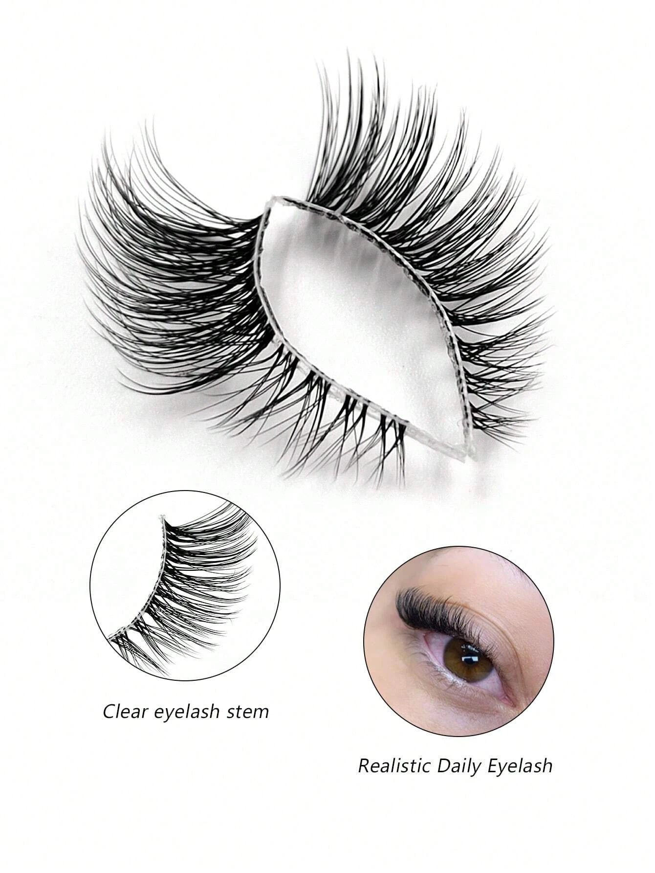 Half Eyelashes 10 Pairs Half Eyelashes Soft Natural Cat Eyelashes Makeup Tools False Eyelashes Extensions Soft False Eyelashes