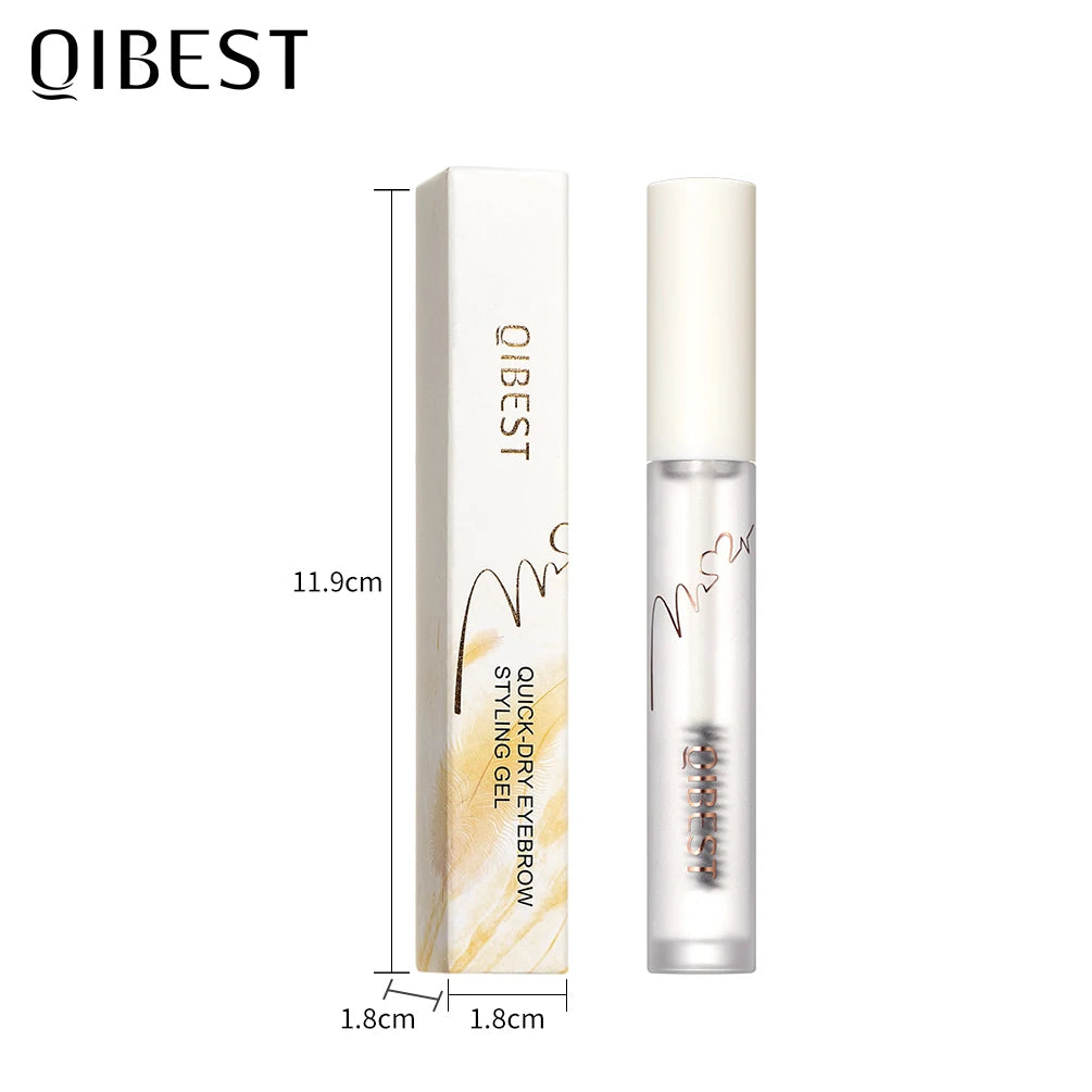 QIBEST Transparent Eyebrow Pomade Brow Natural Waterproof Long Lasting Creamy Texture Tinted Sculpted Brow Gel Set With Brush
