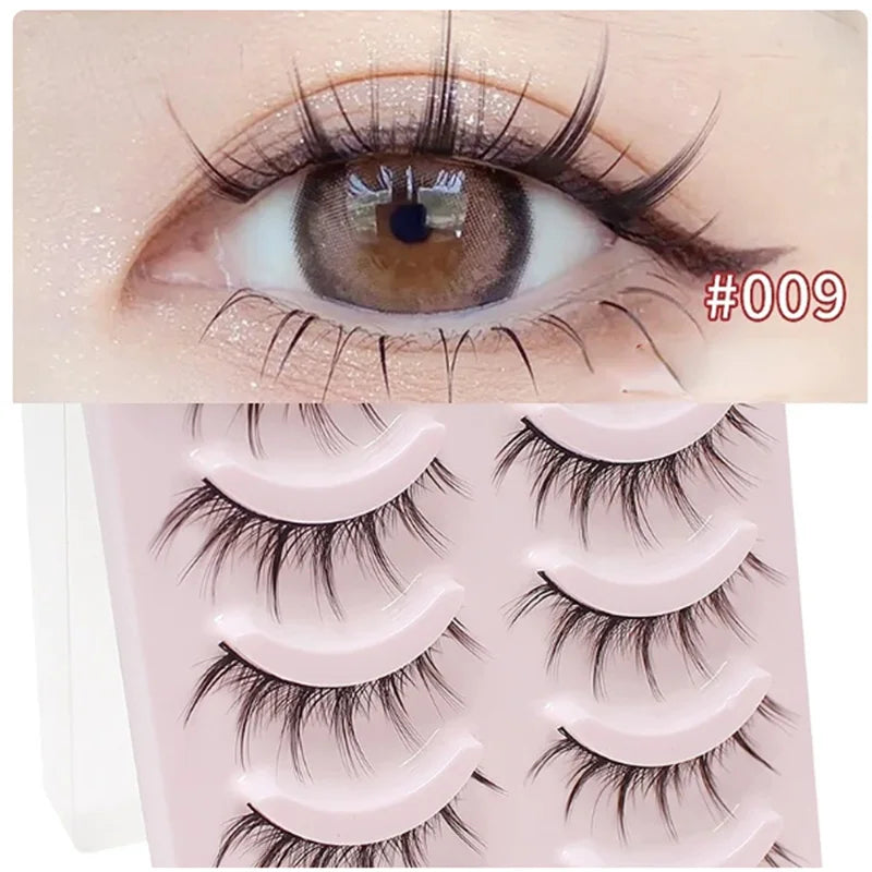 5 Pairs New Natural Manga Lashes Soft Eyelashes Thick False Eyelashes Manga Eyelashes Daily Dating Makeup Eyelashes Lashes Wispy