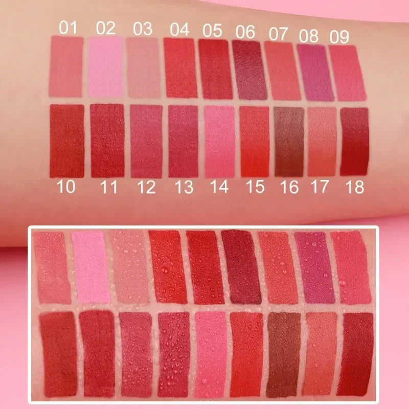 Sexy Dark Red Brown Lipstick Pencil Matte 18 Colors Lip Liner Crayons Rich Full Color Lip Tint Silky Natural Creamy Texture Pen