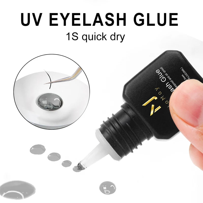 JOMAY 1 Second UV Glue Fast Drying Strong False Eyelash Extension Glue Adhesive Retention 90days Low Smell Mink Eyelash UV Glue