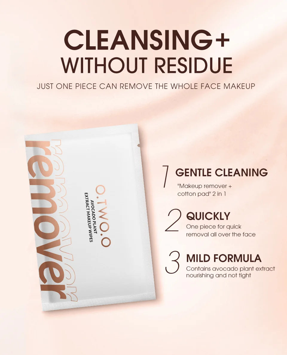 5/10pcs Makeup Remover Deep Cleaning without Residue Make up Wipes Nourishing Plant Extracts Easy Remover Eyes Lips Makeup