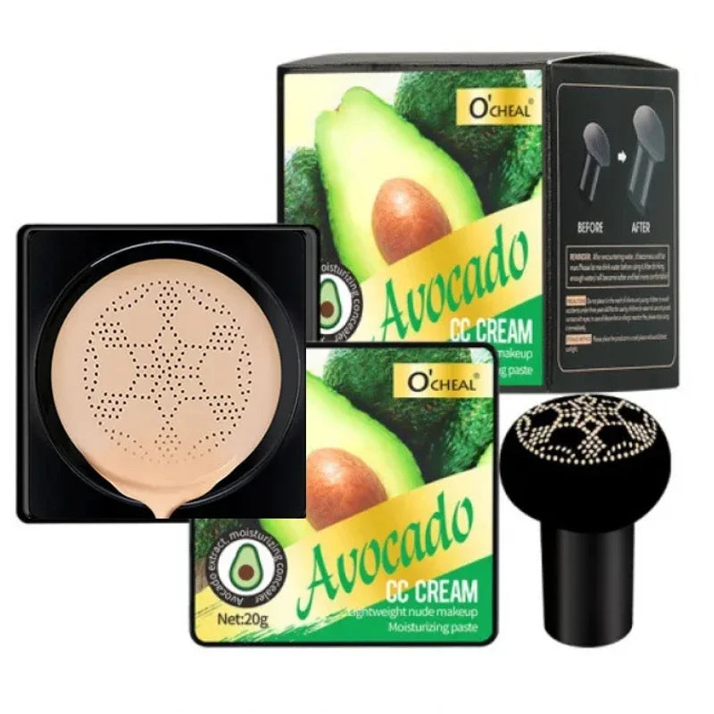 Mushroom Head Air Cushion CC Cream Foundation Concealer Oil-control BB Cream Whitening Face Base Makeup Cosmetics Moisturizing
