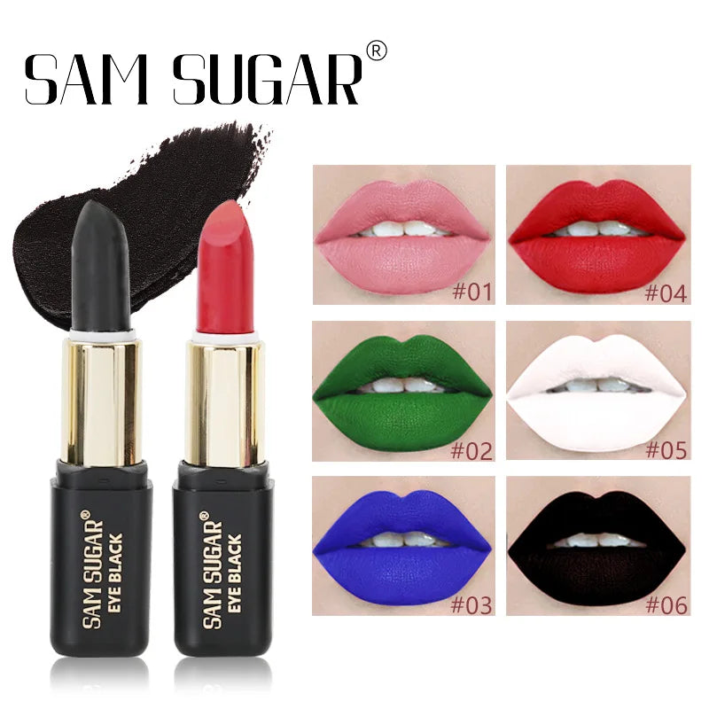 Halloween lipstick dark matte matte waterproof long-lasting non-stick cup olive green white lip glaze