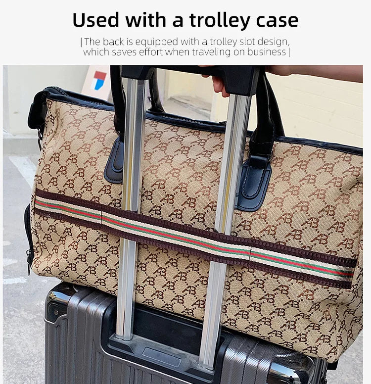 Fashion Travel Bag Traveling Luggage Zipper Storage Bag Carry-on Duffle Bag With Single Shoulder Strap For Short Trips Bussiness