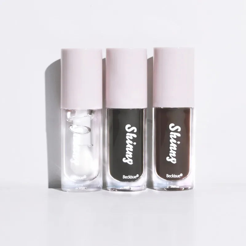 Translucent Black Sugar Lip Oil Water Gloss Jelly Mirror Lip Glaze Lipstick Lip Make Up Women Beauty Nonstick Cup  Lip Gloss