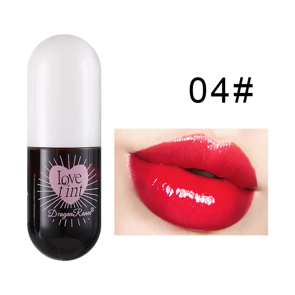 Mirror Lipstick, Water-Dyed Lip Liquid, Lip Glaze, Water-Glossy Mirror Glass Lipstick, Long-Lasting, Not Easy to Stick to the Cup, Lip Glaze, Light and Compact Lip Glaze