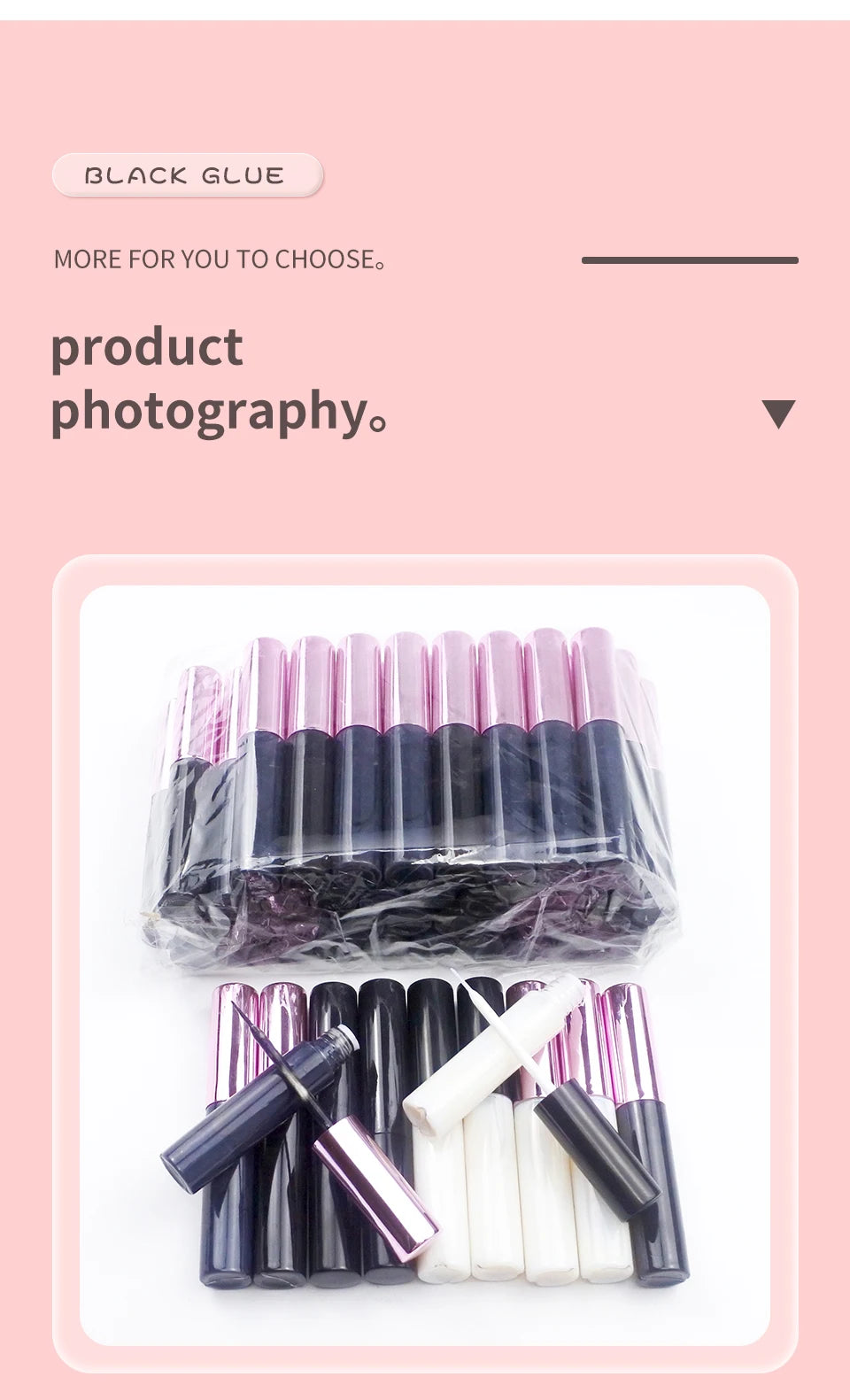 Eyelashes Glue Black & White Waterproof Lash Glue Cosmetics Tools for Mink Lashes