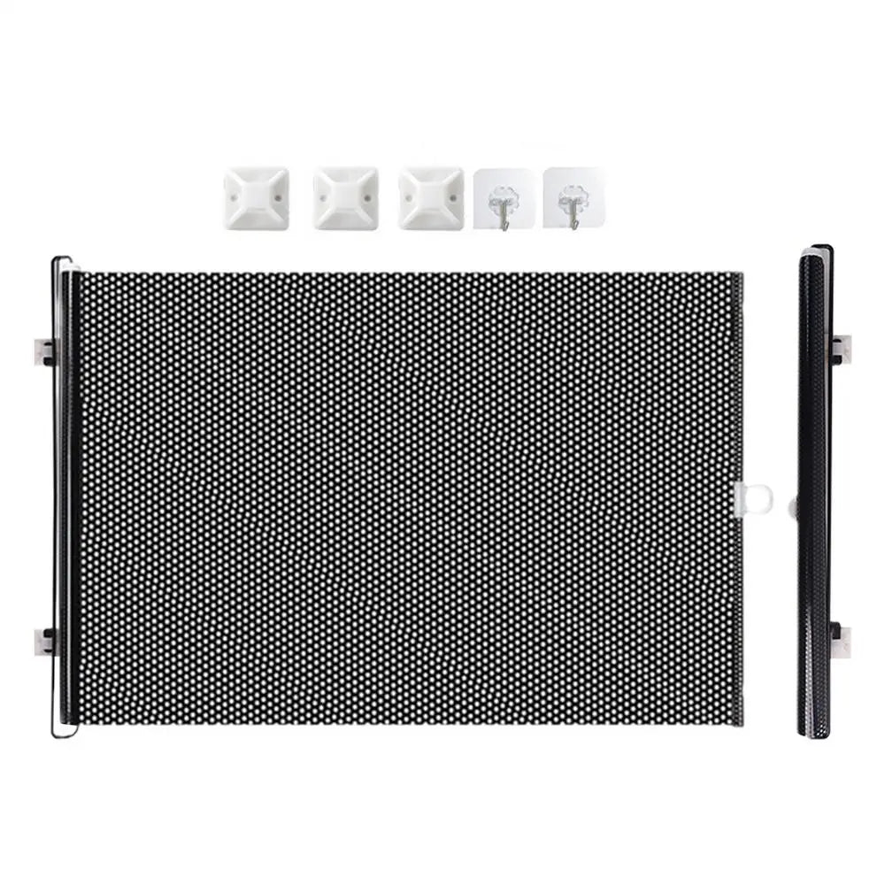 Dog Gate Retractable Pet Safety Gate Wide Pet Isolation Gate Indoor Mesh Fence for Dogs And kitten for Doorway Stairs Balcony