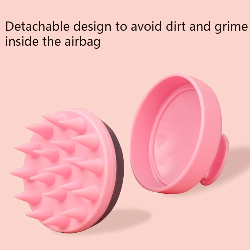Silicone Scalp Scrubber Hair Shampoo Brush, Head Scrubber Hair Wash Brush Cleansing Dandruff Brush