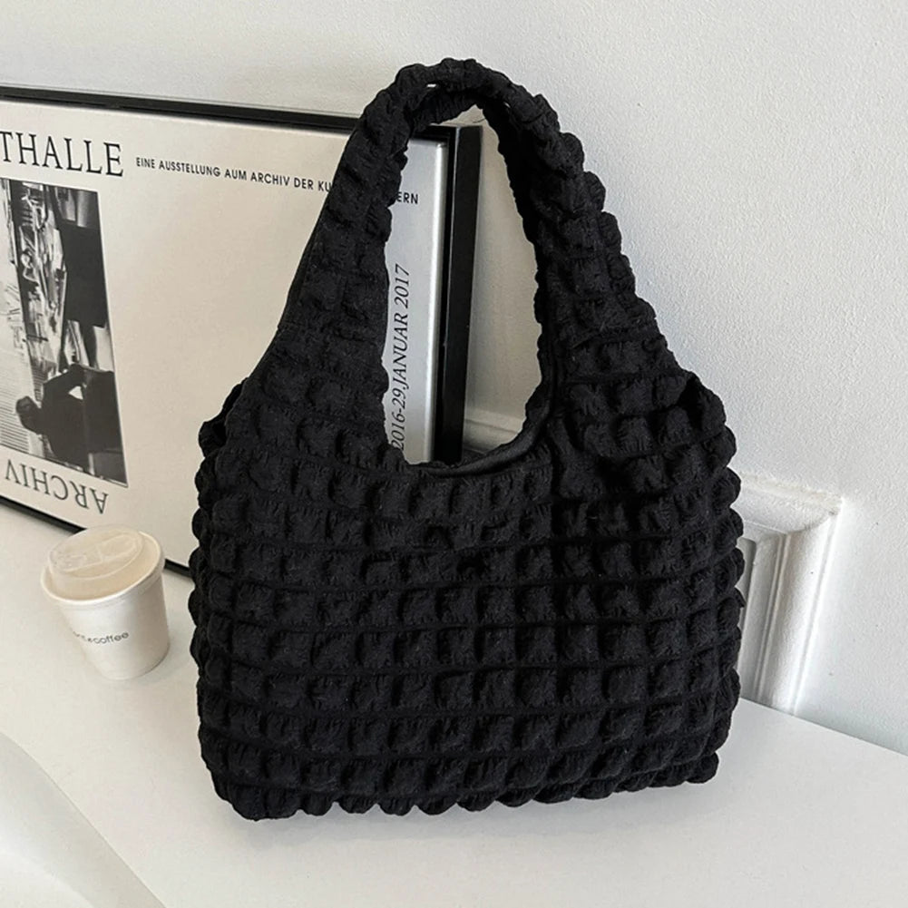 Elegant Handbag Pleated Cloud Bag Female Candy Color Large Capacity Shoulder Bag Handbags Shopping Girls Pouch Tote Bolsas