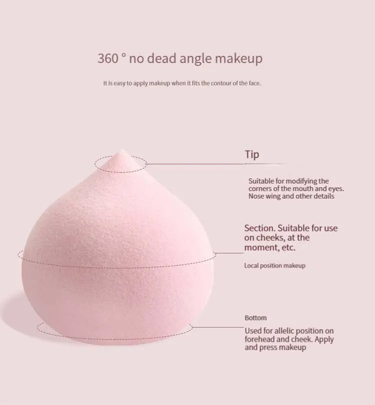 Mini Cosmetic Egg 5 PCs Wet and Dry Dual Use Foam Large Powder Puff Makeup Tools Makeup Blender