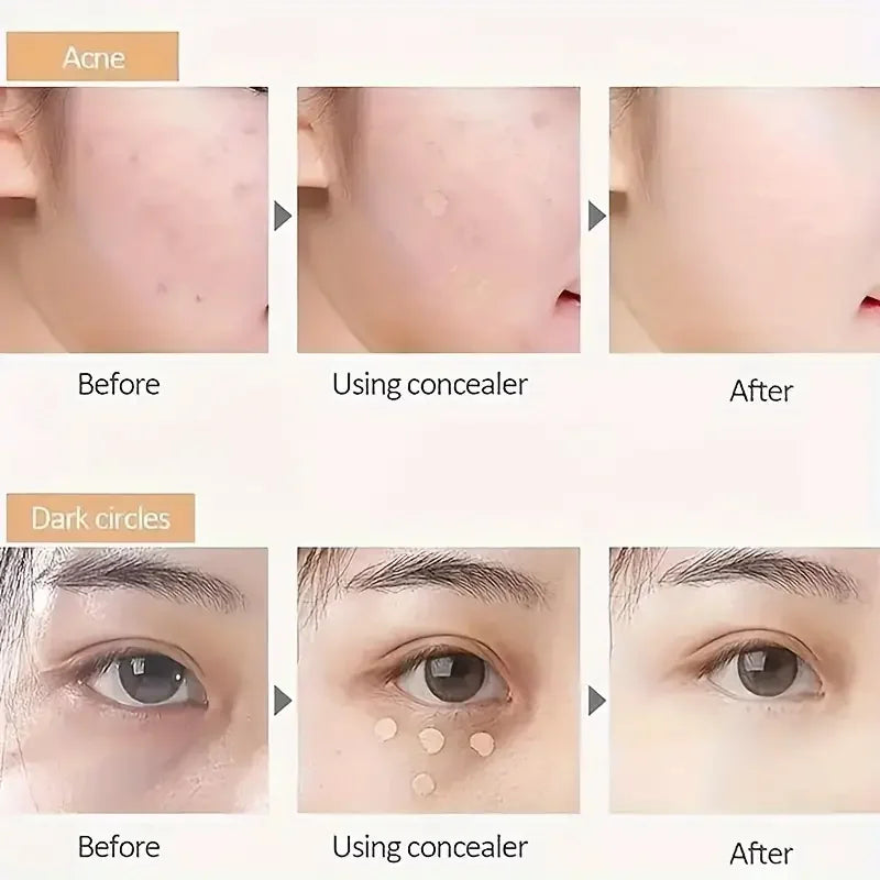 3-in-1 Face Concealer Makeup 3Color Concealer Paleta Spot Acne Print Repair Foundation Dark circles are not easy to stick powder
