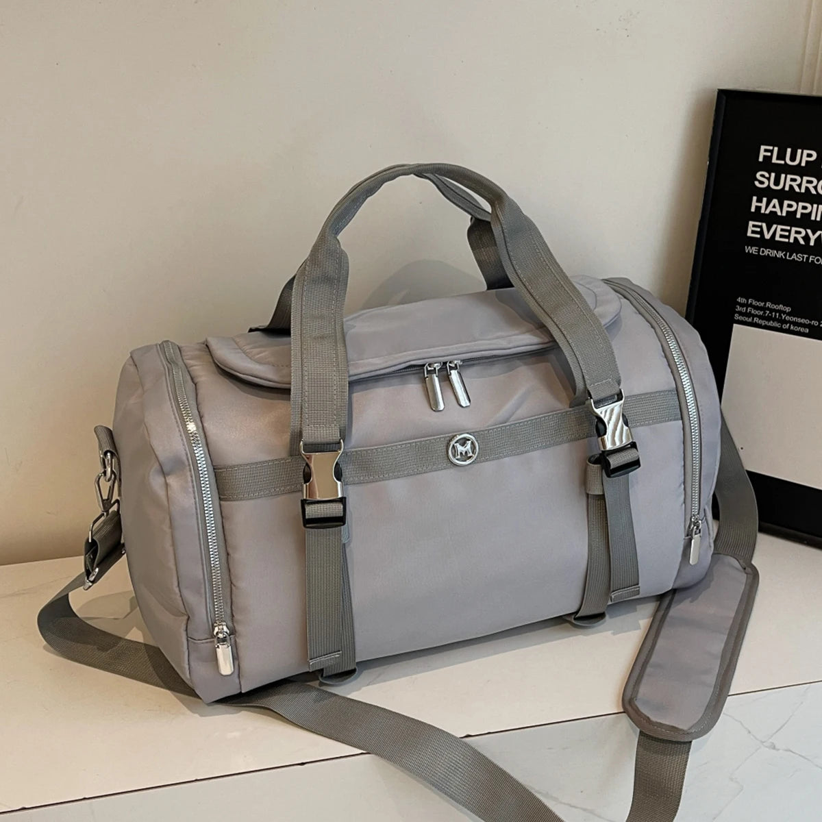 New Travel Bag, Large Capacity, Shoulder Hand Luggage Bag, Travel Storage Bag, Business Trip Boarding Bag, Sports Fitness Bag