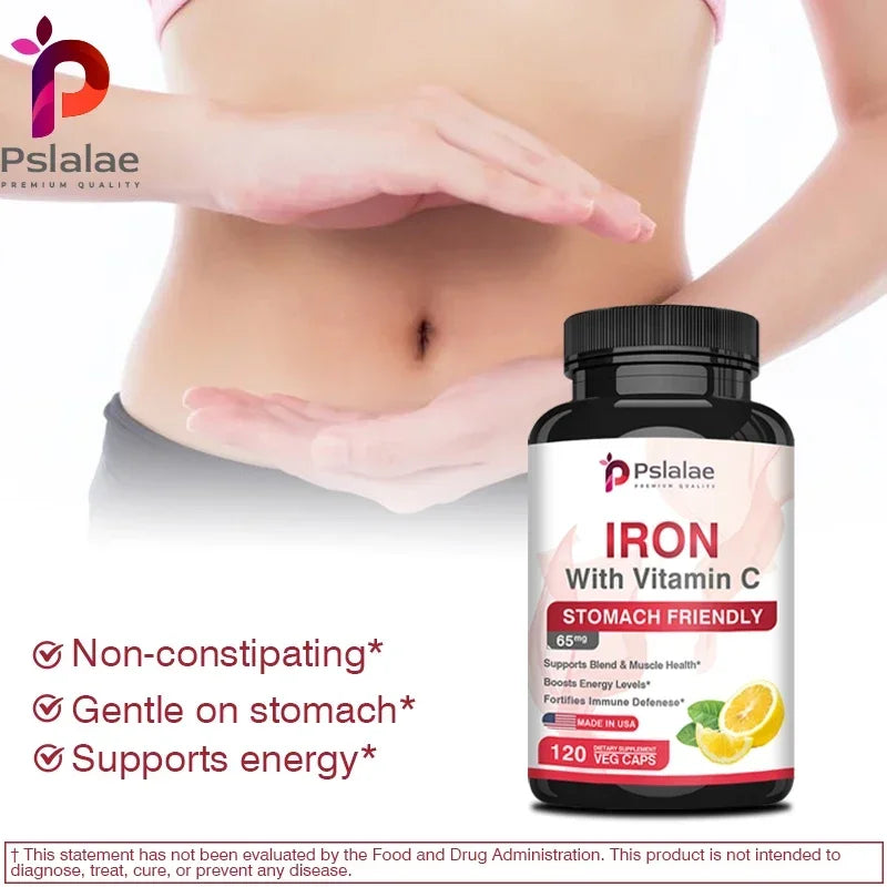 Iron and Vitamin C Supplements - Increase Energy, Improve Focus, and Improve Immune Function
