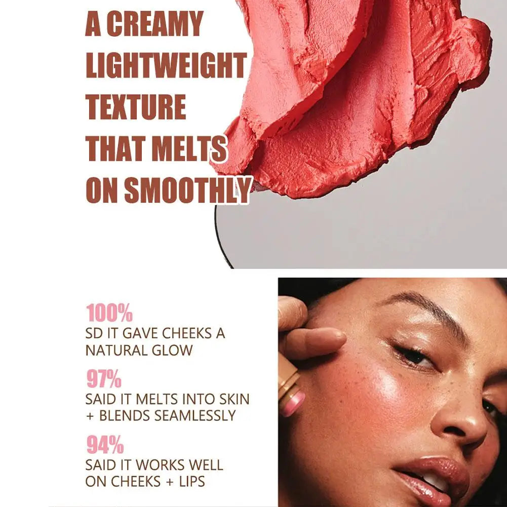 PAGE VINE Pocket Blush Stick Lip And Cheek Hydrating Stick Natural Rouge Powder Blush Cream Lipstick Cheek Easy To Apply Color