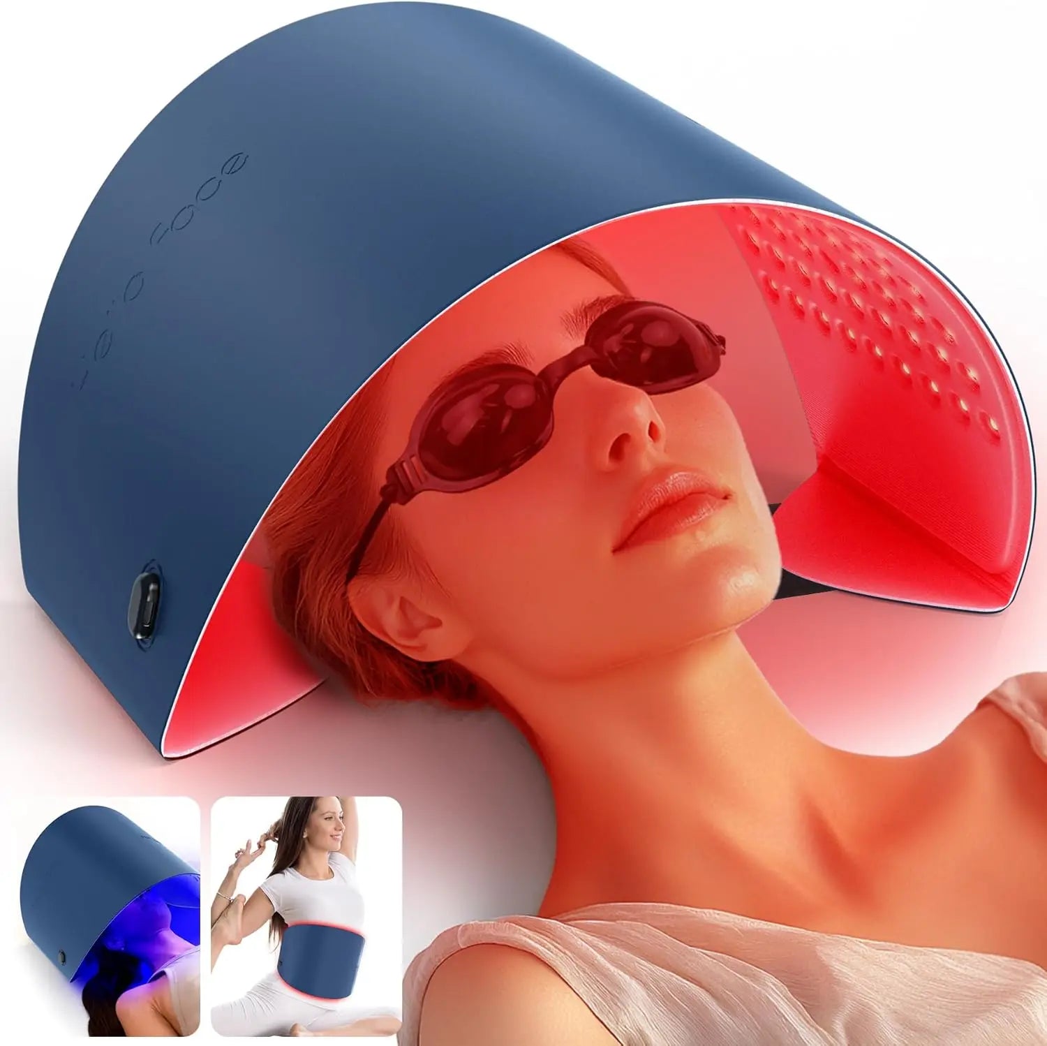 Hello Face Rechargeable Red Light Therapy Mask for Face & Neck  Infrared LED Mask Skincare Device for Glowing Skin