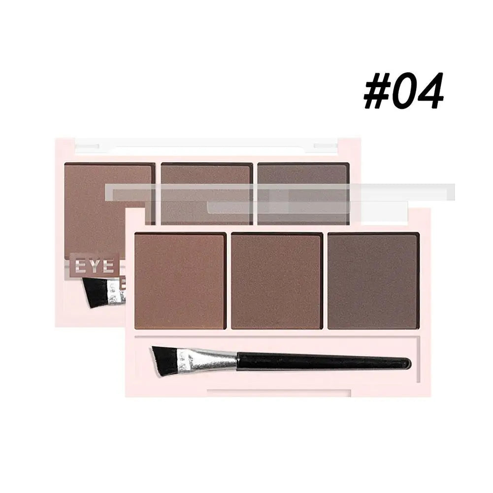 3 Colors Eyebrow Powder Shadow 3D Eyebrow Shape Waterproof and Sweat-proof Natural Long-Lasting Eyebrow Powder