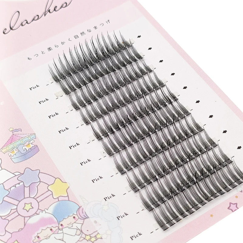 3D New Spikes Eyelashes Fishtail Cluster Eyelashes Personality Eyelash Extension Eyelashes Bundle Professional False Eyelashes