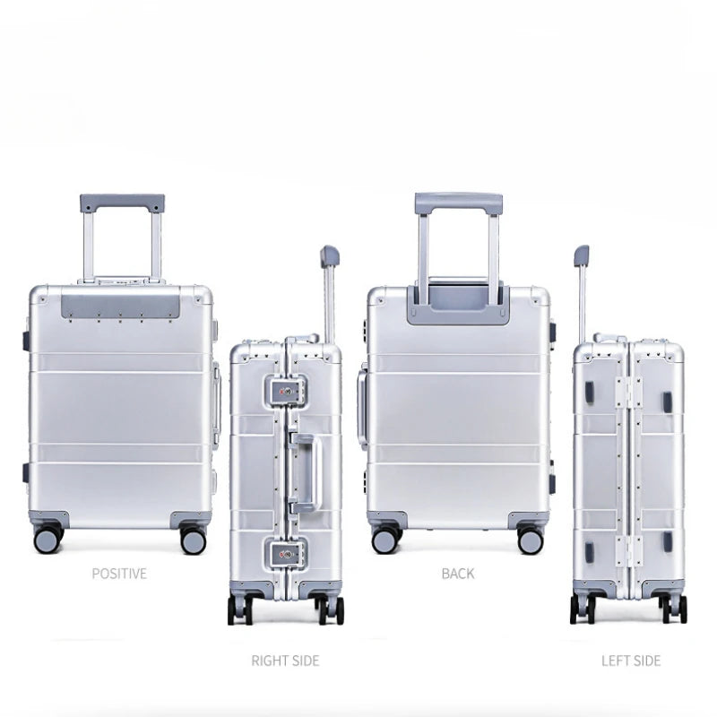 The Latest All Aluminum Travel Luggage High Quality Trolley Suitcase 20 Inch Carry on Luggage Men's and Women's Luggage